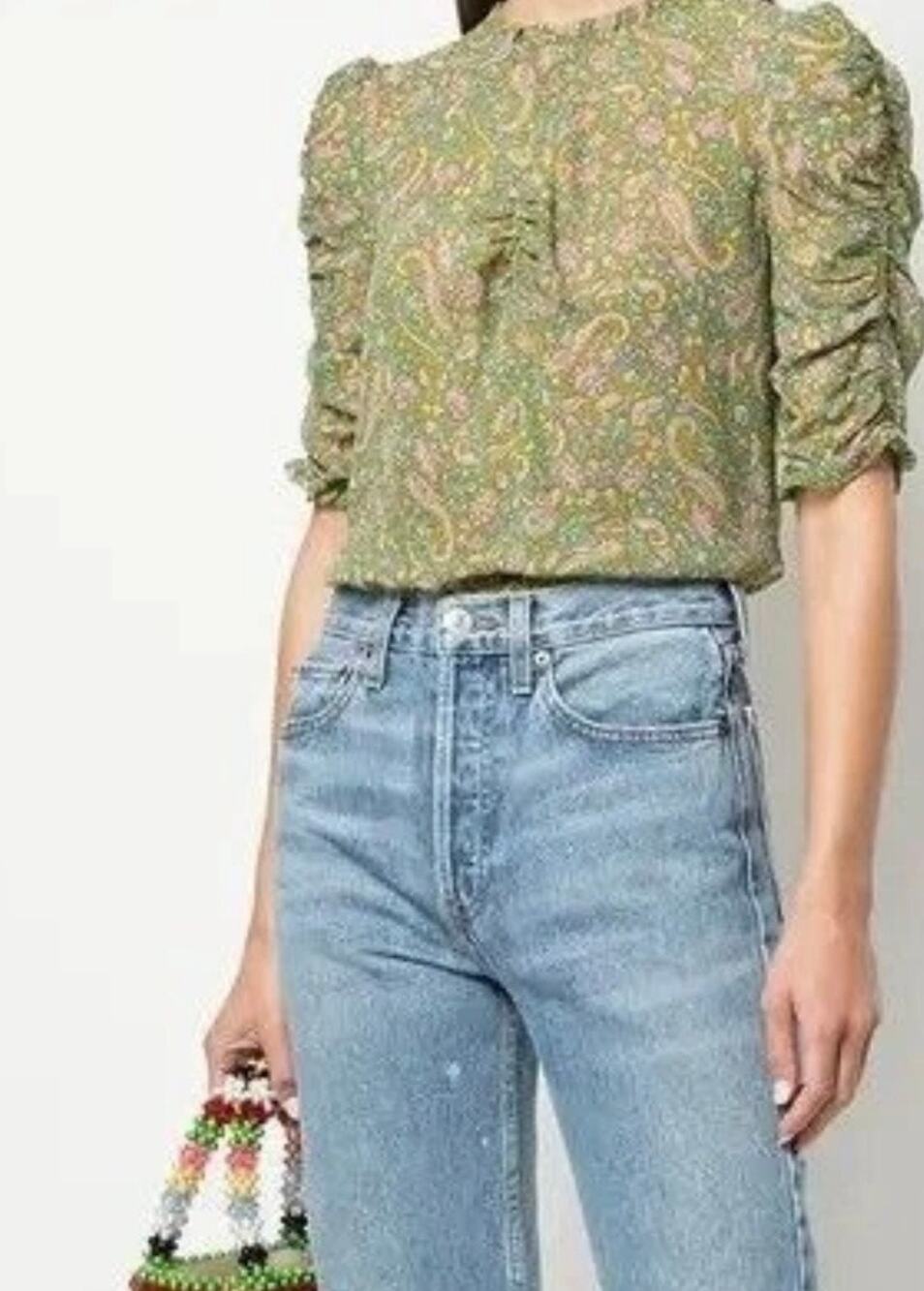 VERONICA BEARD Silk Natuka Paisley Blouse size 2 $350